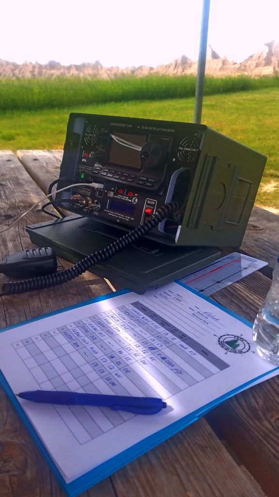 Working field amateur radio from the Badlands National Park in South Dakota.