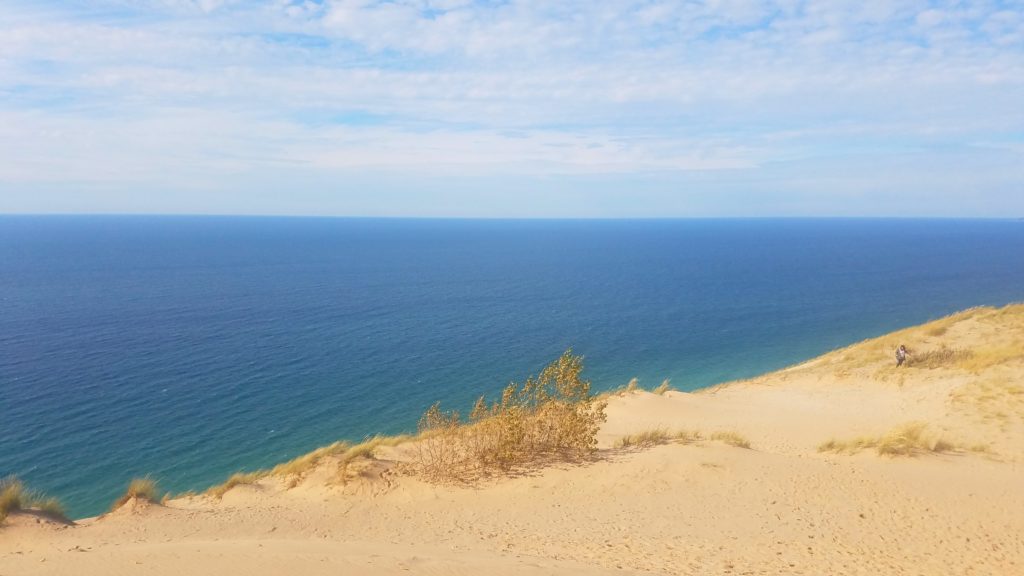 View northwest from the Sleeping Bear Dunes Overlook.