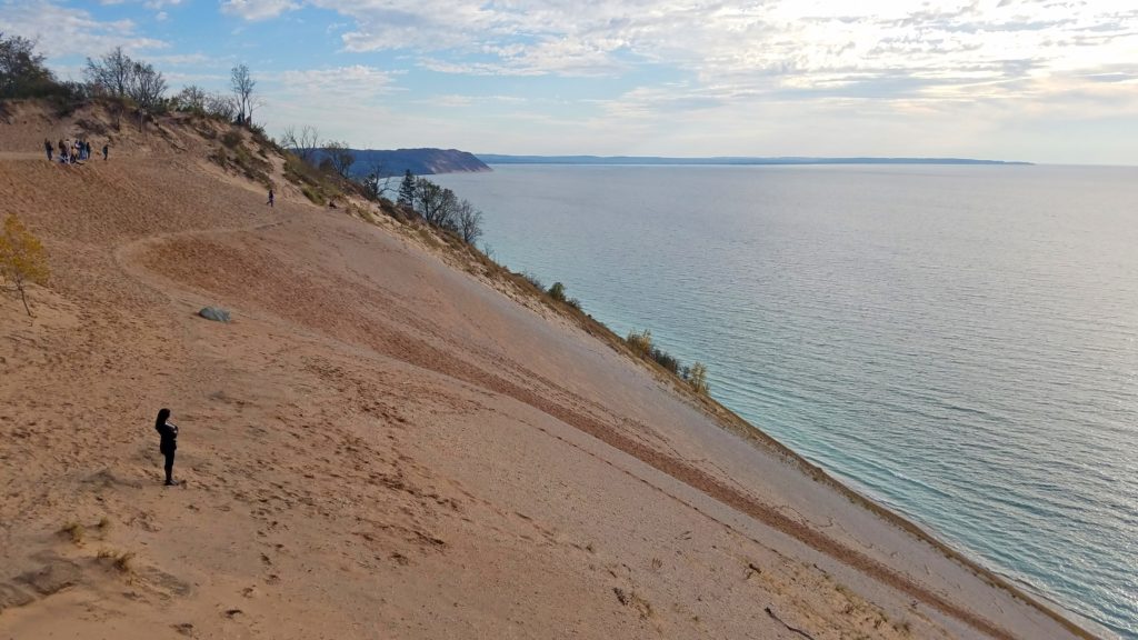 View southwest from the Sleeping Bear Dunes Overlook.