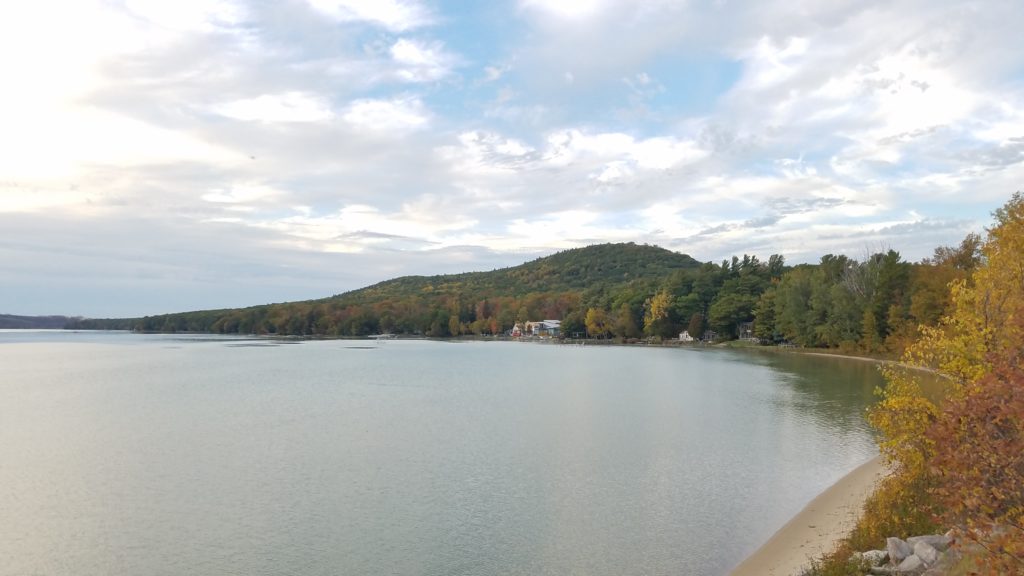 Glen Lake from the bridge on Hwy 22.