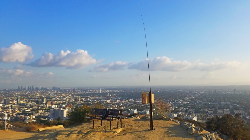 View of Los Angeles looking south from my operating position in K-0648 Santa Monica Mountains National Recreation Area.